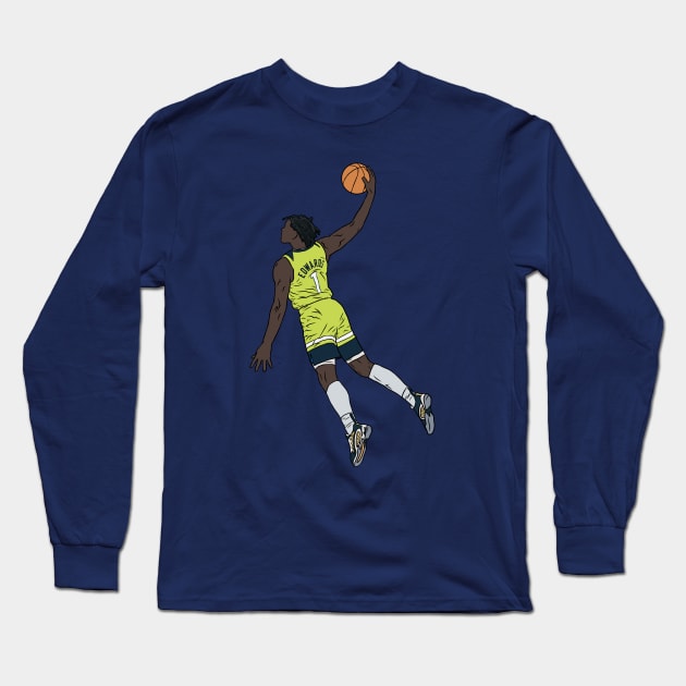 Anthony Edwards Dunk Long Sleeve T-Shirt by rattraptees